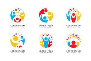 diversity logo collection, a Branding & Logo Template by Saba Vector