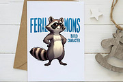 Funny Raccoon PNG Bundle Sublimation, an Illustration by Designworld (Thumbnail 4 of 7)