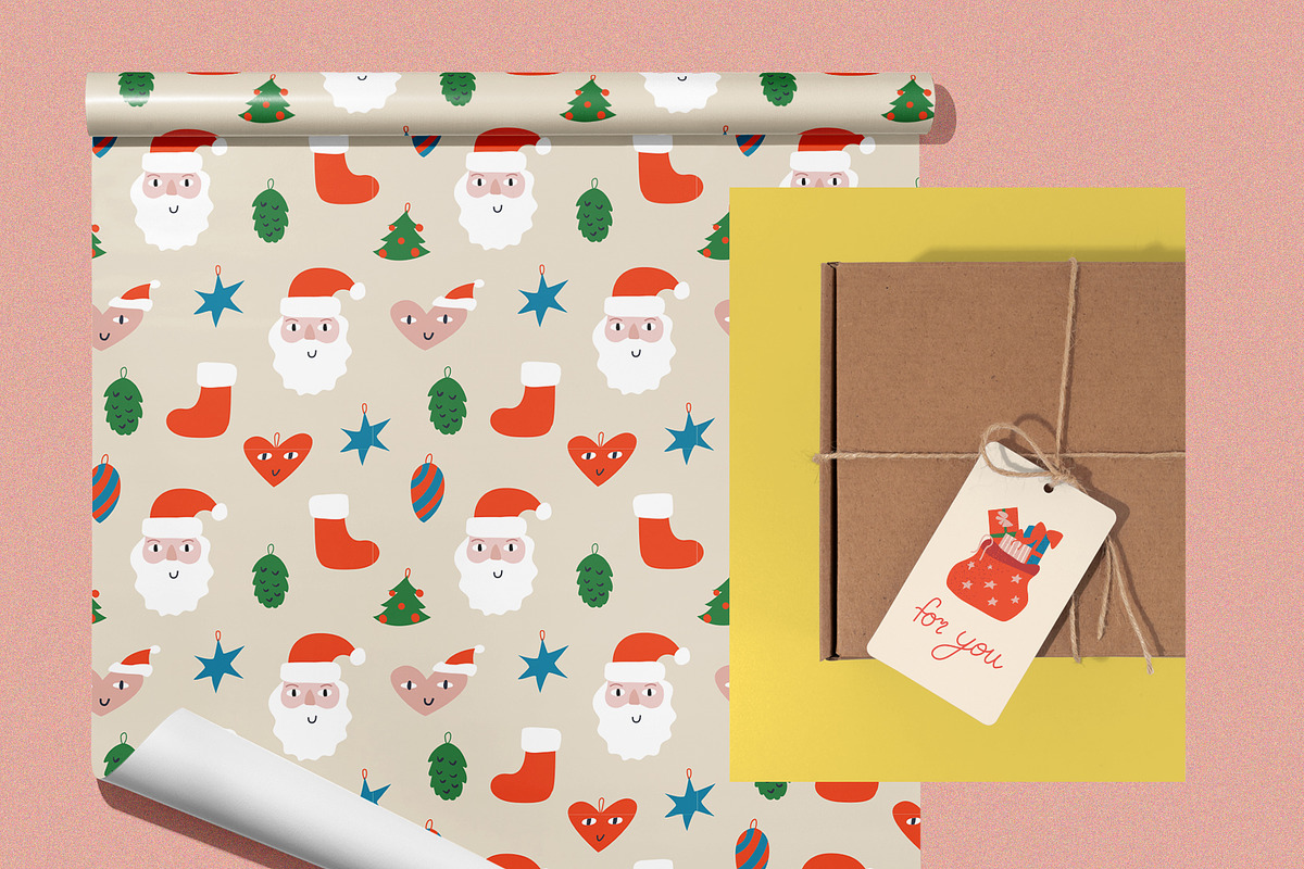Retro Christmas and New Year, a Texture Illustration by Felizabeth Design (Photo 11 of 13)