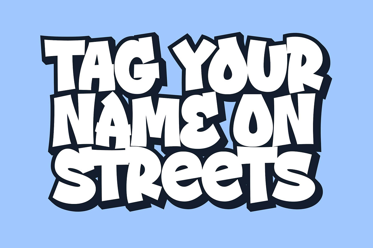 Street Drips - Graffiti Cartoon font, a Sans Serif Font by Blankids Studio (Photo 5 of 10)