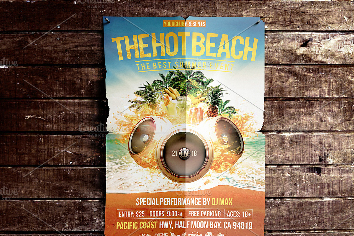 The Hot Beach Flyer, a Flyer Template by CREATIVE DUDE (Photo 3 of 5)