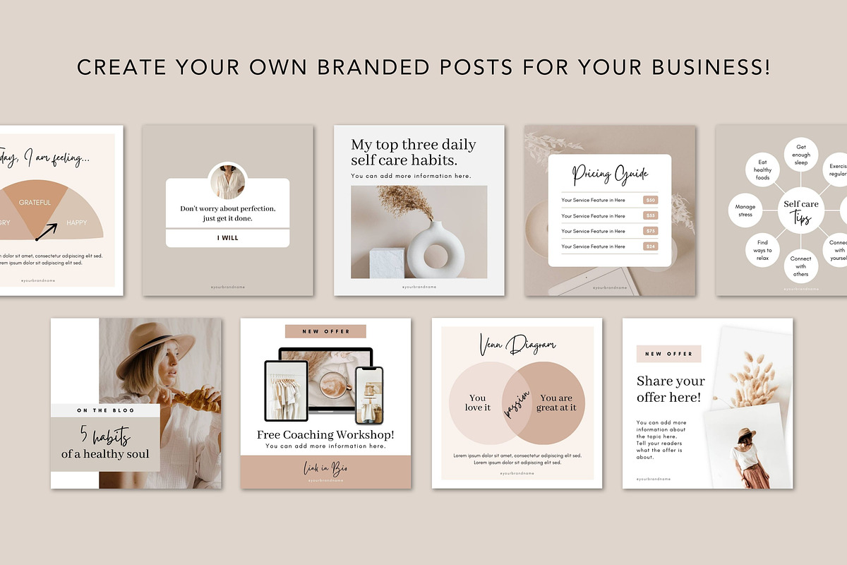 Coaching Instagram Templates | Canva, a Social Media Template by DeeBeeDesign (Photo 6 of 10)