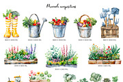 Watercolor farming life clipart, a Food Illustration by Art and Funny (Thumbnail 6 of 7)
