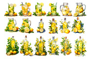Watercolour lemon bundle, a Food Illustration by AkvarelRiver (Thumbnail 4 of 10)