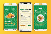Food Social Media Story Post Set, a Social Media Template by MightyDesign (Thumbnail 1 of 6)