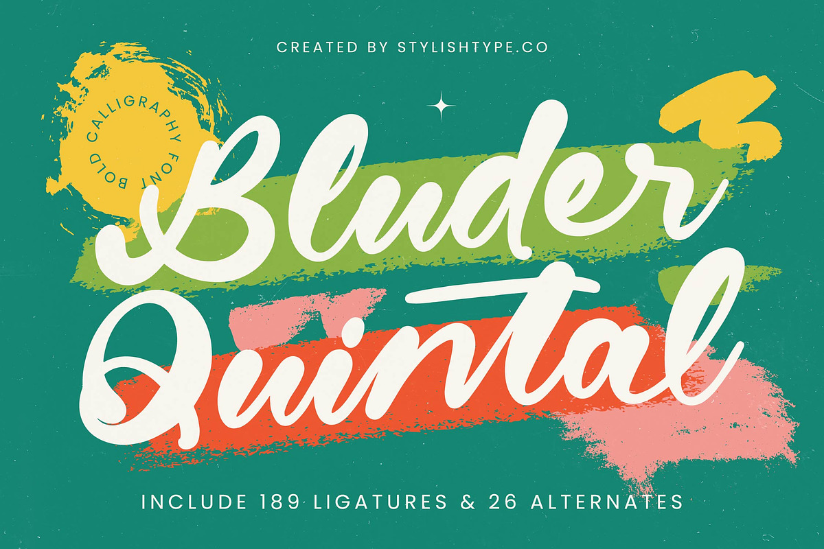 Bluder Quintal Bold Calligraphy Font, a Script Font by stylishtype.co (Photo 1 of 20)