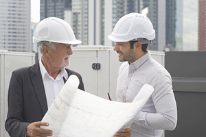 Engineer men or worker team, people working in industry factory.