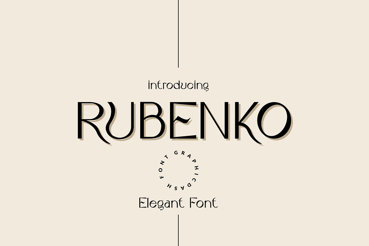 Rubenko - Elegant Font, a Font by GraphicDash (Photo 1 of 9)