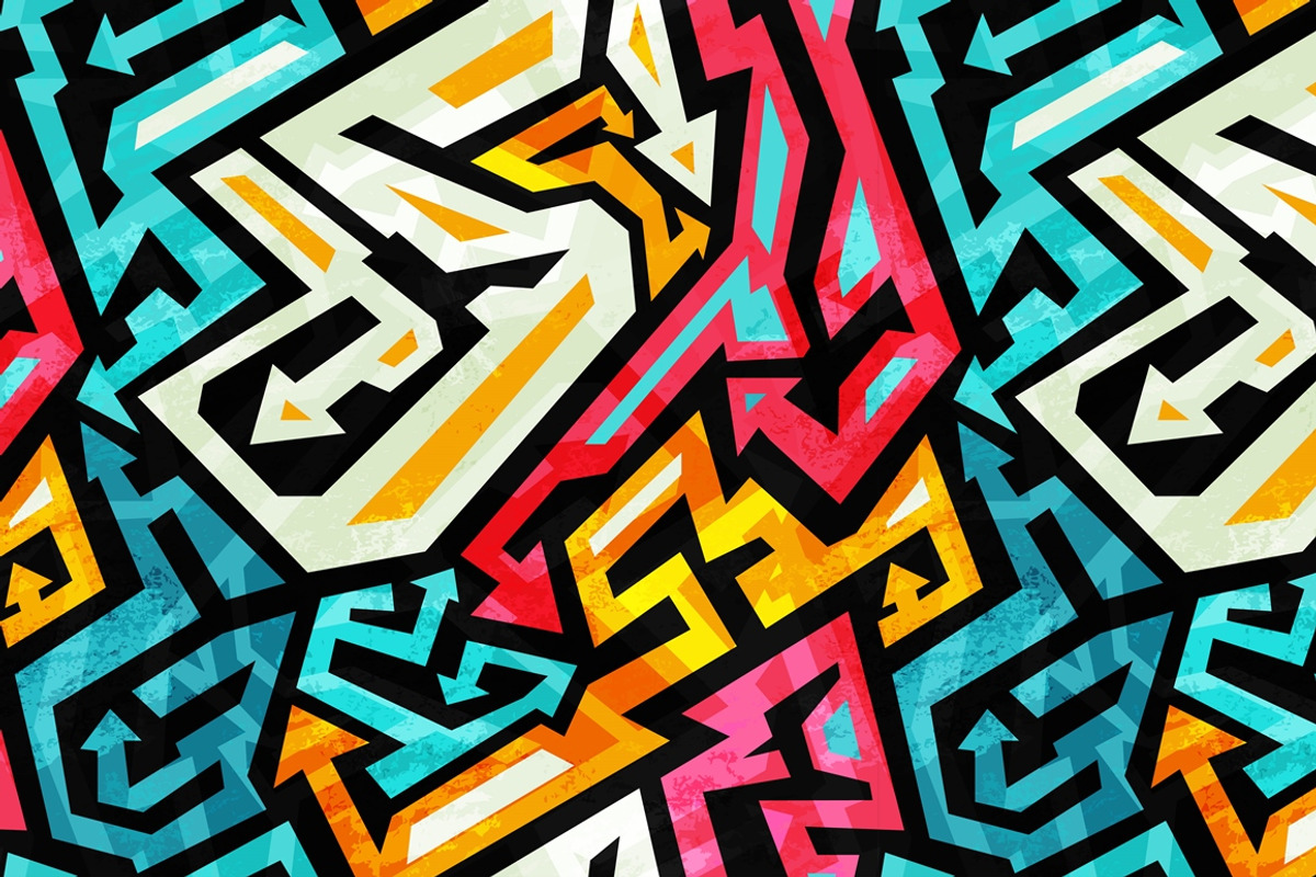 Graffiti vector patterns pack, a Pattern Graphic by Gudiny (Photo 3 of 13)