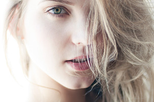 Portrait of a sexy curly girl