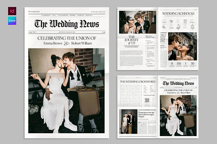 Wedding Newspaper Template, a Brochure Template by BrandPacks