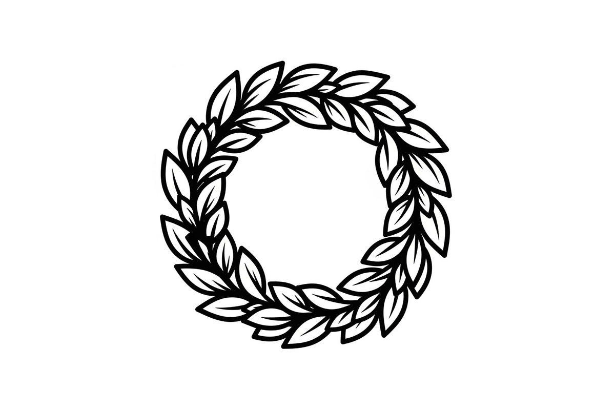 Leaf Laurel Wreath Frame Bundle, an Illustration by Gaye Art (Photo 25 of 51)