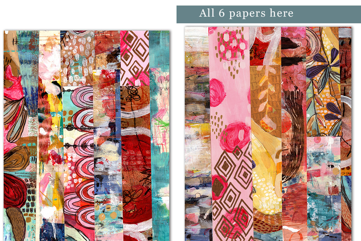 Mixed Media Collage Papers, a Texture Graphic by happychinchilla (Photo 6 of 9)