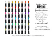 Rainbow Doodles Lipstick Clipart, an Illustration by Amanda Ilkov (Thumbnail 3 of 3)