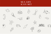 Sea life icon set, a Graphic by Desskoo (Thumbnail 1 of 4)