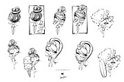 Summer Camper Beach Girl PNG Doodles, an Outline Icon by KaramfilaS (Thumbnail 2 of 4)