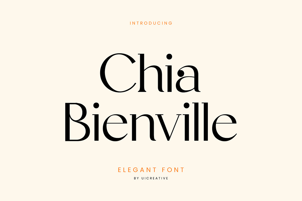 Chia Bianville Elegant Serif Font, a Serif Font by UICreative (Photo 1 of 13)