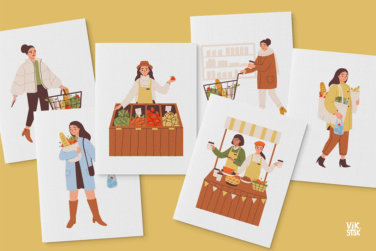 Women shopping | Local farm, a Person Illustration by vik.stock (Photo 5 of 5)