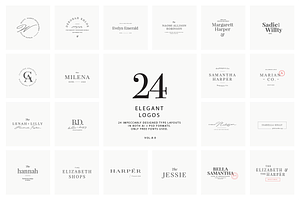 24 elegant feminine logos vol. 8.0