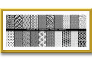 Geometric set of seamless black and, a Pattern Graphic by RODINA (Thumbnail 2 of 3)