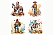 Midjourney Prompt For Cowboy ClipArt, an Object Graphic by Milano Creative (Thumbnail 4 of 5)