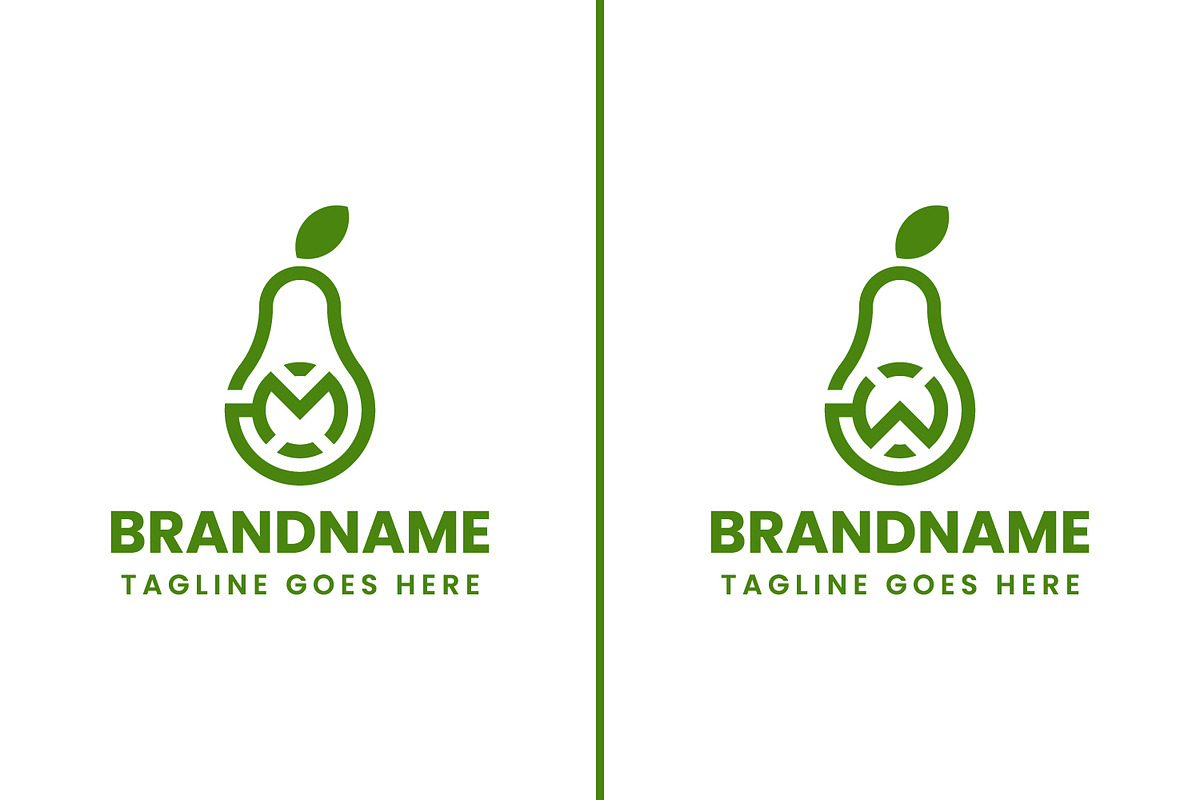 Letter M and W Avocado Logo, a Branding & Logo Template by Pray Art Design Studio