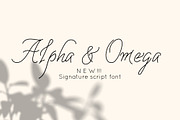 Alpha & Omega signature script font, a Script Font by Anna Zakharchenko (Thumbnail 1 of 12)