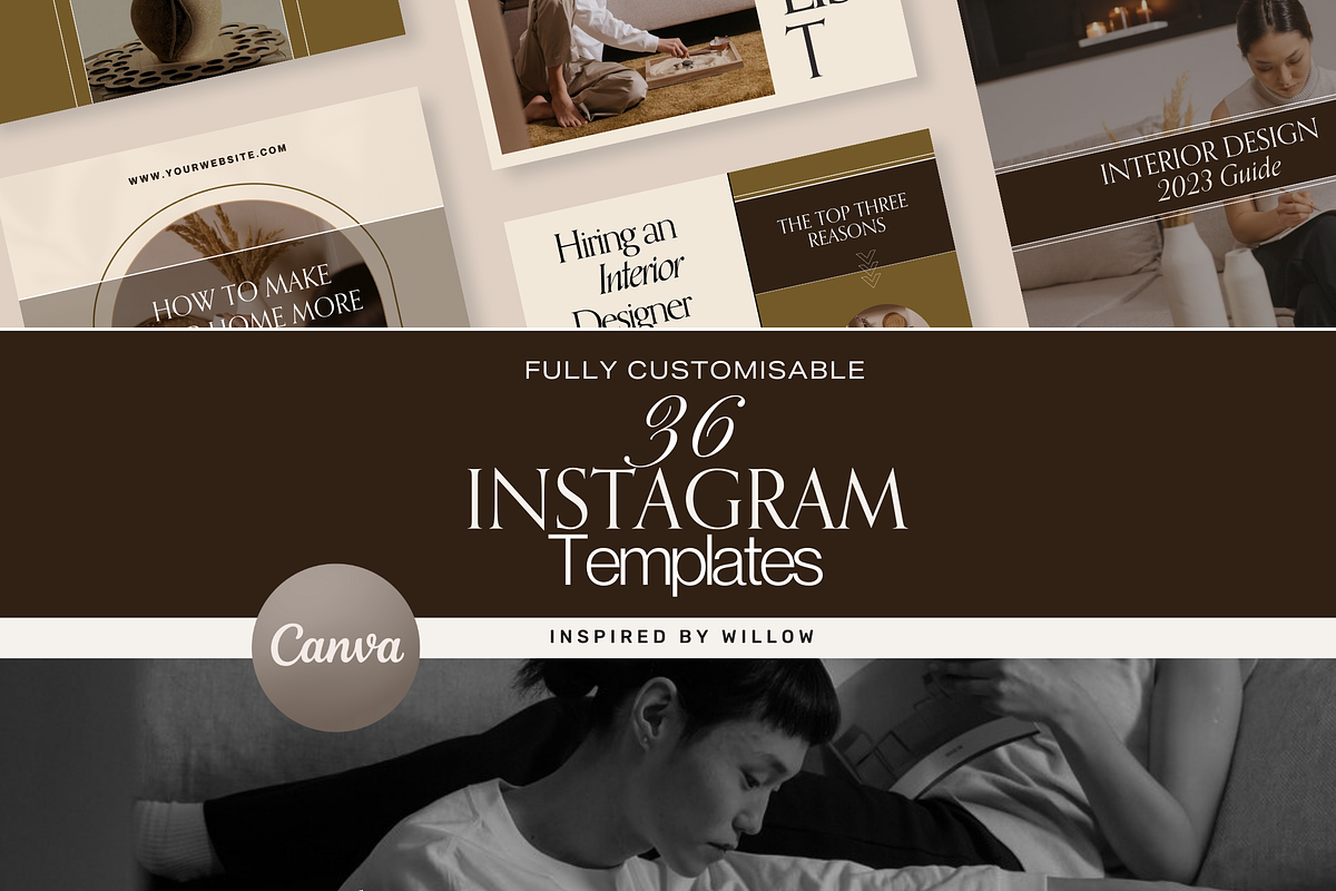36 Interior Design Instagram Posts, a Social Media Template by The Lone Crowd (Photo 1 of 9)