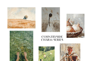 Countryside Charm Series. Poster Set