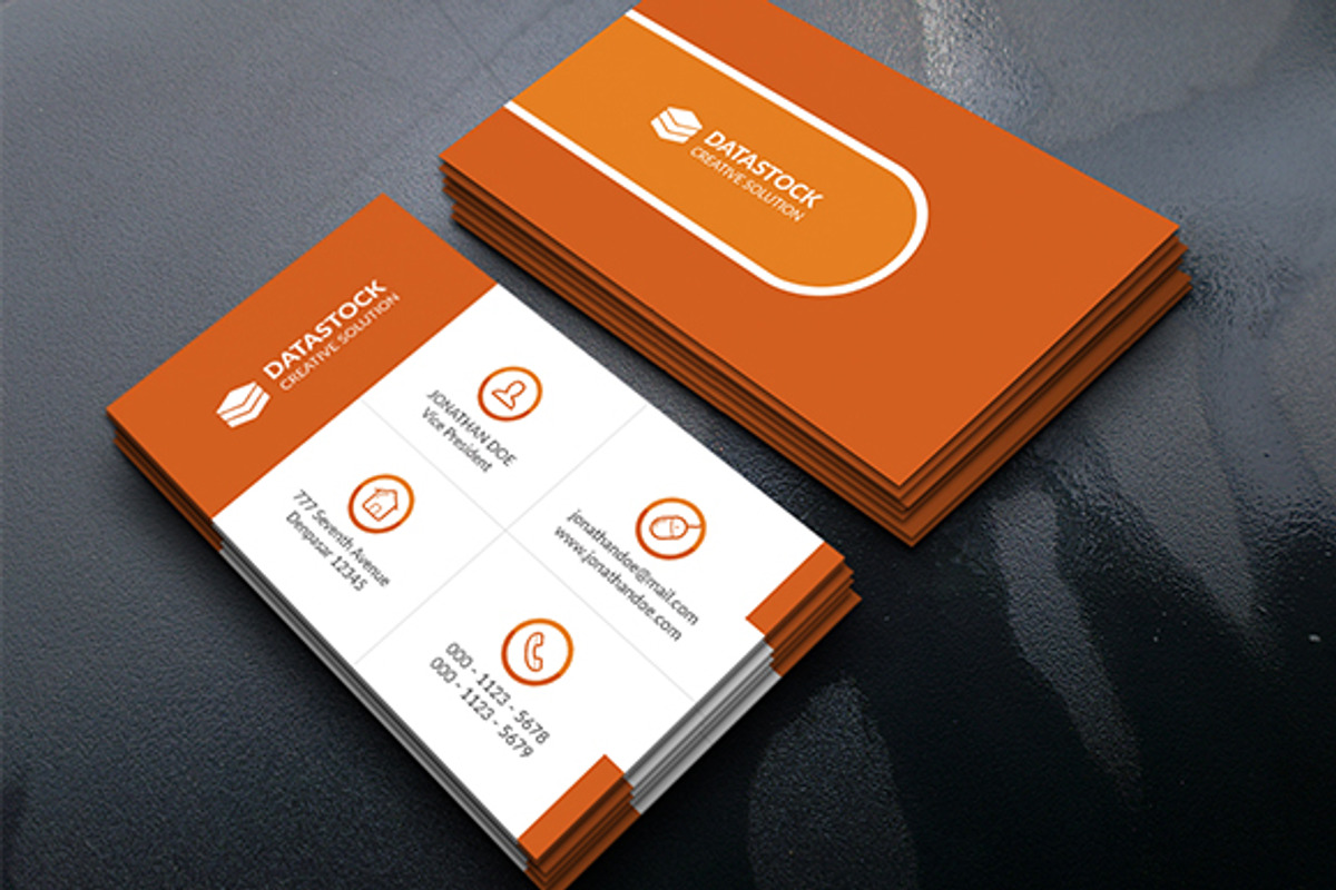 Flat Corporate Business Card, a Business Card Template by InfinityArt (Photo 5 of 5)