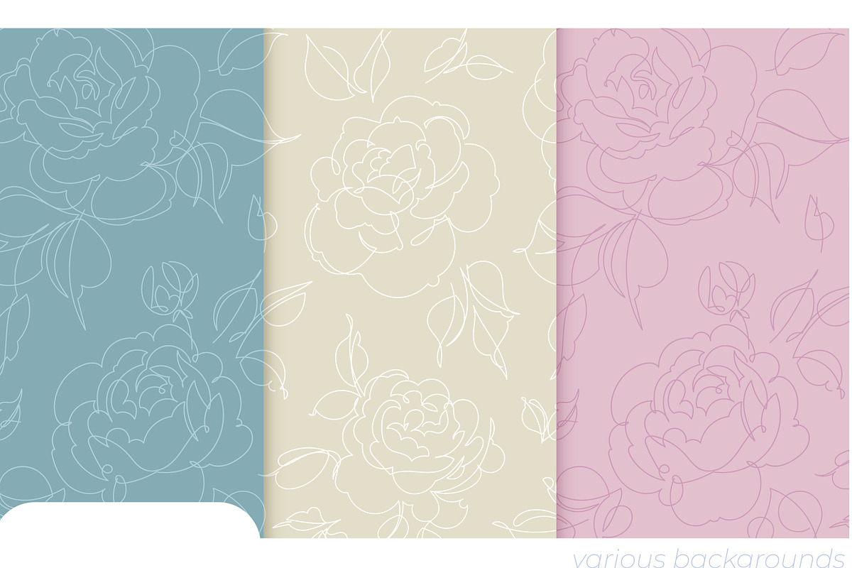 One Line Rose Flower Illustrations, a Decorative Illustration by Alina Kruss (Photo 4 of 9)