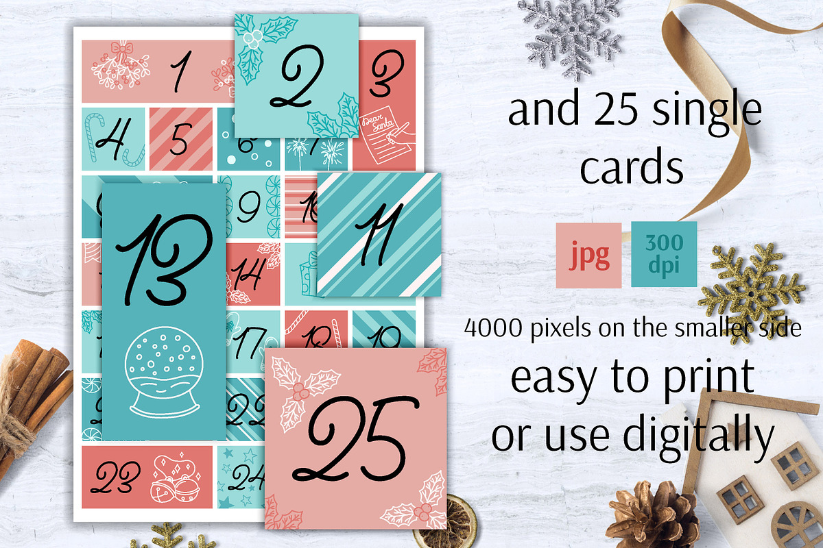 Xmas Advent Calendar | A4 Vertical, a Card Template by AnnaViolet_store (Photo 3 of 10)