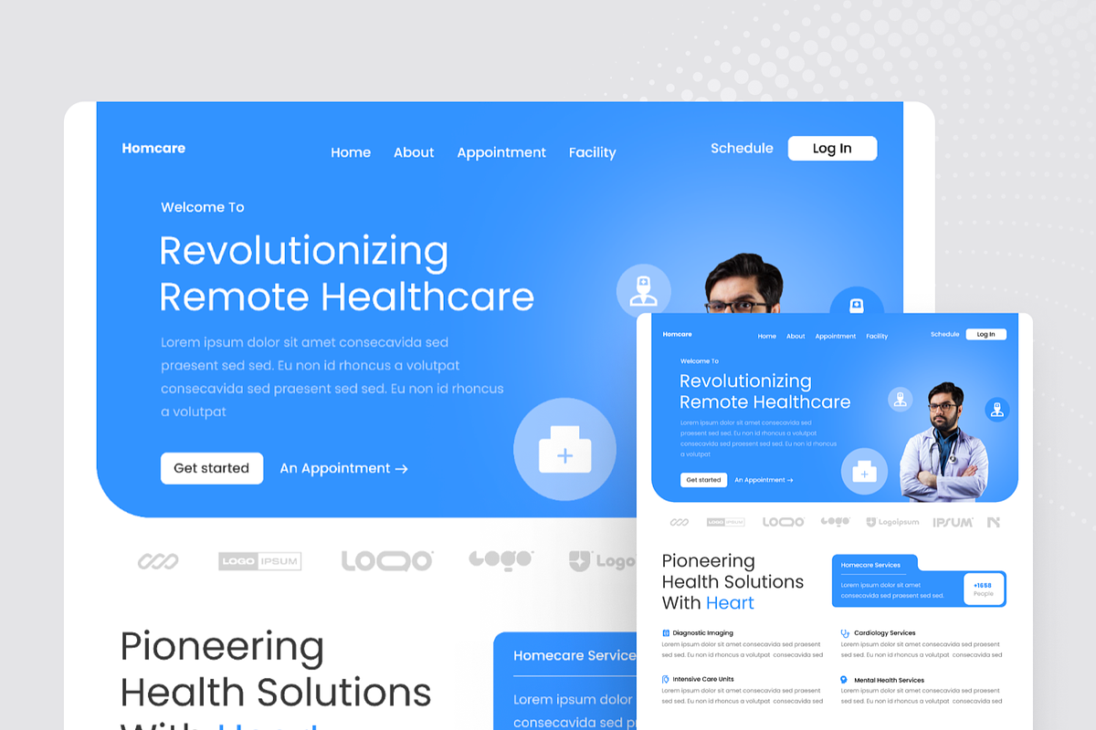 Homcare - Medical Landing Page, a Landing Page Template by SquidPixey (Photo 2 of 5)