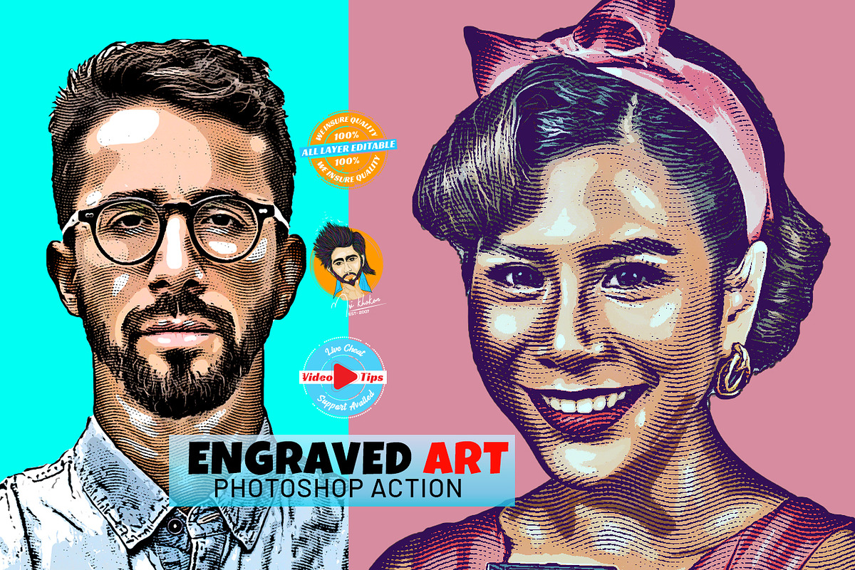 Engraved Art Effect, an Action Add-On by MRI STUDIO (Photo 1 of 15)