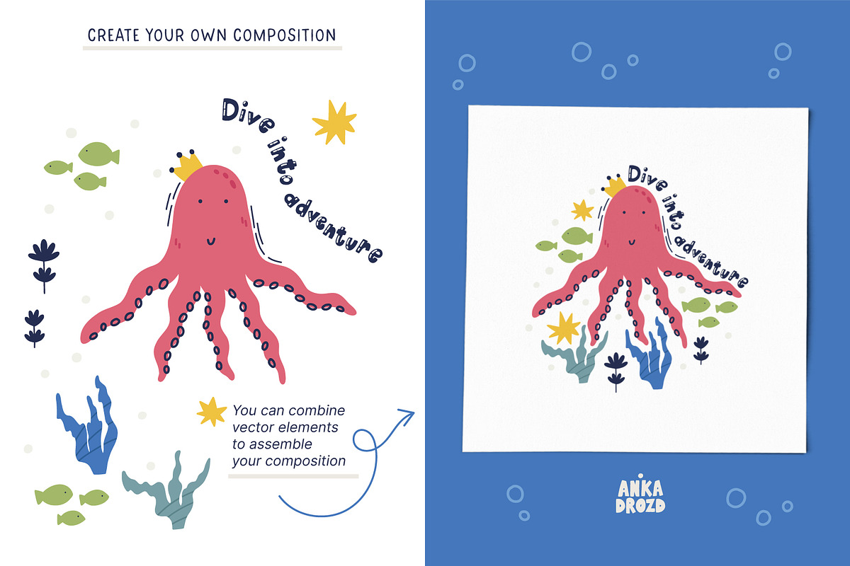 Aquatic Life, an Animal Illustration by AnkaDrozd (Photo 9 of 12)