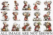 Whimsical Garden Grandma Clipart PNG, an Illustration by Canvas Craft (Thumbnail 3 of 7)