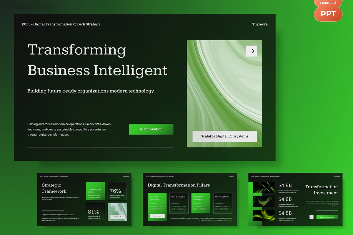 Digital Transformation Tech Strategy, a Presentation Template by FIBRINOSÄ (Photo 2 of 7)