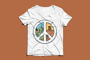 mountain and desert with peace sign, an Illustration by gunaonedesign (Thumbnail 3 of 5)