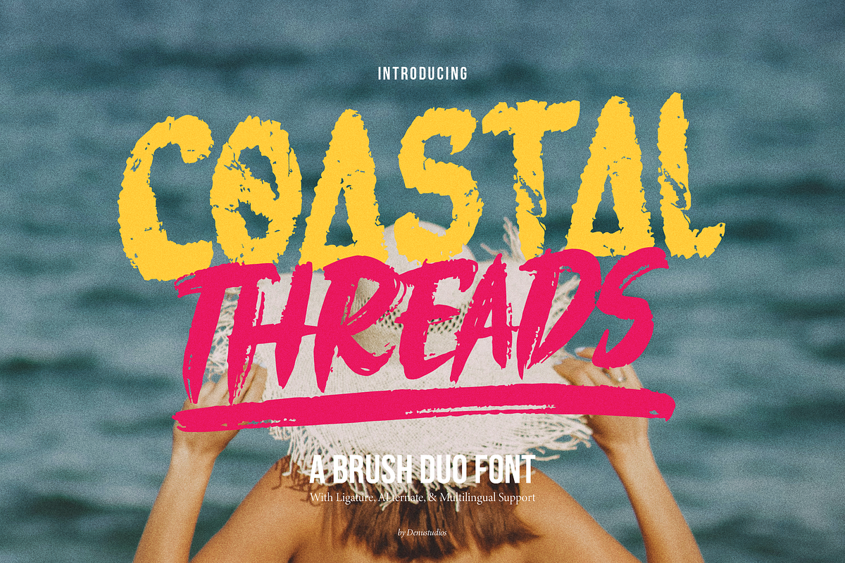 Coastal Threads | Brush Duo Font, a Handwritten Font by Denustudios (Photo 1 of 14)