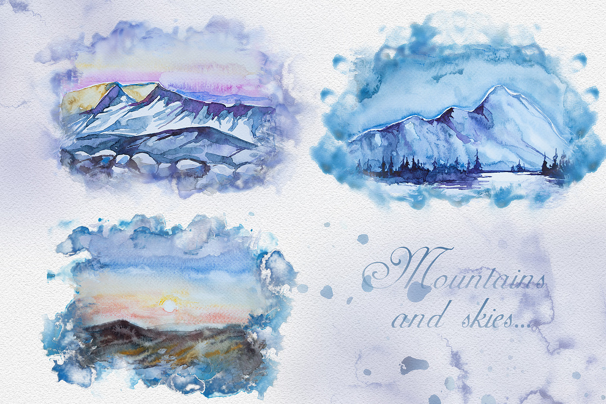 Watercolor Camping Out Clipart Set, a Transportation Illustration by ArtCreationsDesign (Photo 3 of 5)