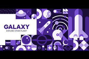 Galaxy space exploration, a Technology Illustration by Buch&Bee