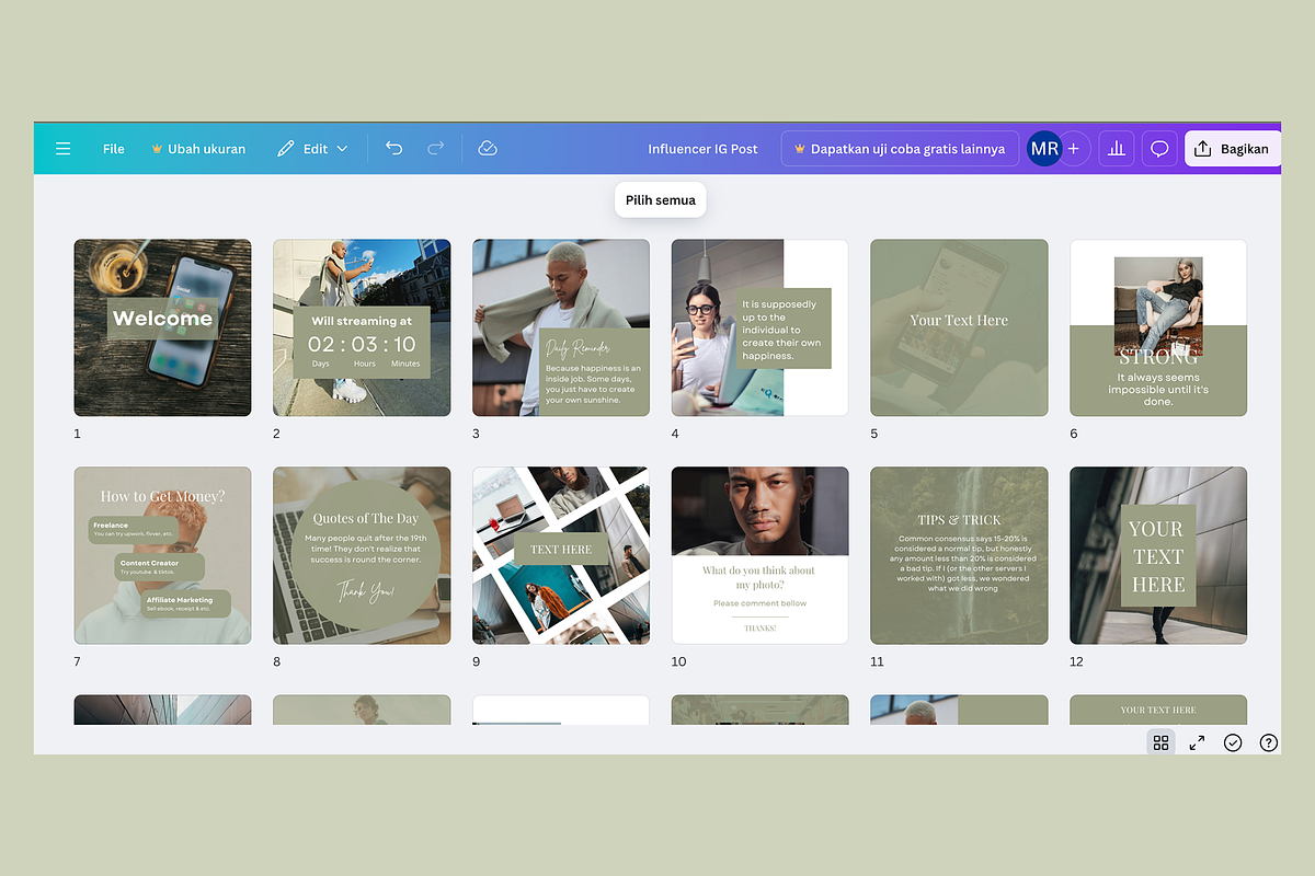 Influencer Social Media Template, a Social Media Template by Reza Space (Photo 3 of 3)