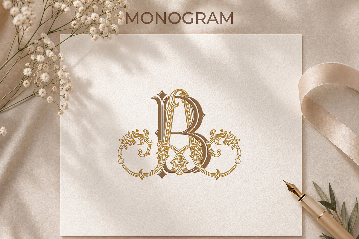 AB BA Wedding Monogram Logo, a Branding & Logo Template by LogoAV (Photo 7 of 7)