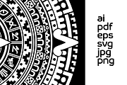 Aztec Calendar Contemp, an Object Graphic by Ixipcalli (Thumbnail 3 of 7)