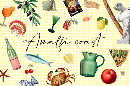 Amalfi coast - Mediterranean objects, an Object Graphic by Negative Space