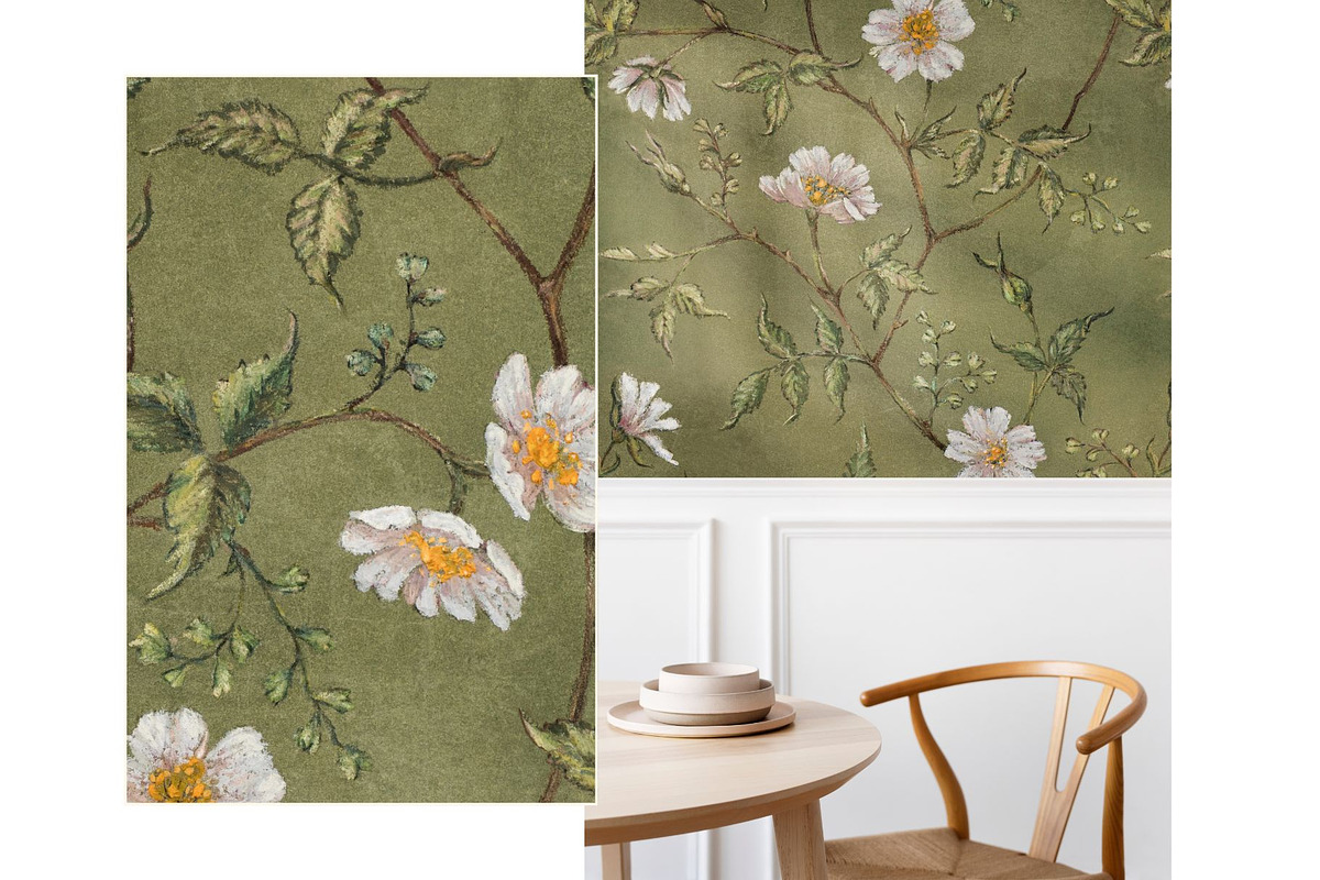 English Rose Garden Seamless Pattern, a Pattern Graphic by MouseGrey (Photo 8 of 13)