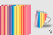 Rainbow Ombre Stripes Digital Paper, a Pattern Graphic by Creative Store (Thumbnail 2 of 5)