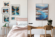 Abstract Mountain Lake Illustration, a Decorative Illustration by Housui Patterns (Thumbnail 11 of 12)