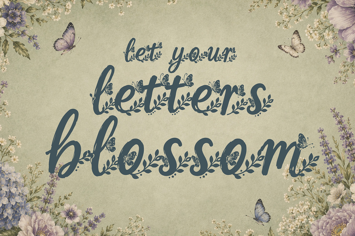 Aerisfly - Butterflies & Floral, a Script Font by HypeWorksCo (Photo 4 of 17)