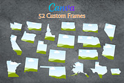 52 Canva Frames of USA States & USA, a Templates & Theme by Adalin Shop (Thumbnail 2 of 8)